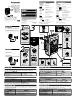 Предварительный просмотр 1 страницы Panasonic RQ-L31 - Cassette Dictaphone Operating Instructions