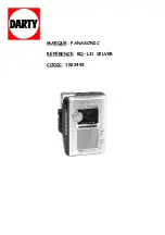 Panasonic RQ-L31 Operating Instructions Manual preview