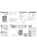 Предварительный просмотр 1 страницы Panasonic RQ-P35 Operating Instructions