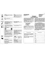 Preview for 2 page of Panasonic RQ-P35 Operating Instructions