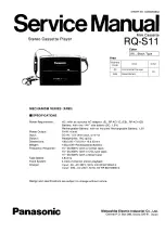 Panasonic RQ-S11 Service Manual preview