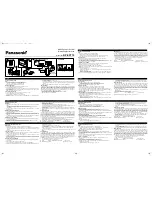 Предварительный просмотр 1 страницы Panasonic RQ-SPT70 Operating Instructions