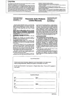 Preview for 5 page of Panasonic RQ-SW44VA Operating Instructions