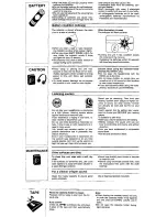 Предварительный просмотр 5 страницы Panasonic RQ-SW88V Operating Instructions Manual