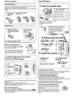 Предварительный просмотр 2 страницы Panasonic RQ-SX40 Operating Instructions