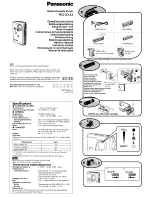 Panasonic RQ-SX43 Operating Instructions preview