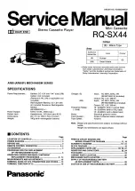 Panasonic RQ-SX44 Service Manual preview