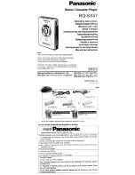 Panasonic RQ-SX47 Manual предпросмотр