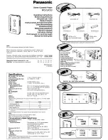 Preview for 1 page of Panasonic RQ-SX53 Operating Instructions