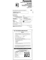 Panasonic RQ-SX58V Operating Instructions preview