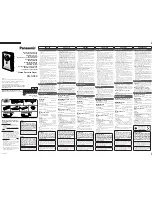 Предварительный просмотр 1 страницы Panasonic RQ-SX59 Operating Instructions