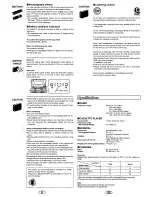 Предварительный просмотр 5 страницы Panasonic RQ-SX70V Operating Instructions Manual