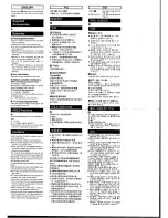 Предварительный просмотр 4 страницы Panasonic RQ-SX72 Operating Instructions