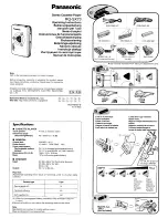 Предварительный просмотр 1 страницы Panasonic RQ-SX73 Operating Instructions