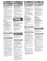 Предварительный просмотр 3 страницы Panasonic RQ-SX76 Operating Instructions Manual