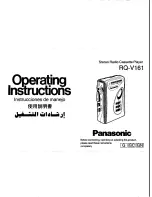 Panasonic RQ-V161 Operating Instructions preview