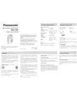 Panasonic RQ-V164 Operating Instructions предпросмотр