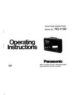 Предварительный просмотр 1 страницы Panasonic RQ-V180 Operating Instructions Manual