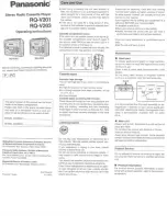 Panasonic RQ-V201 Operating Instructions предпросмотр