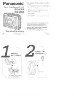 Предварительный просмотр 1 страницы Panasonic RQ-V202 Operating Instructions Manual