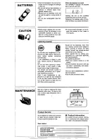 Предварительный просмотр 5 страницы Panasonic RQ-V202 Operating Instructions Manual