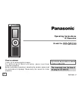 Panasonic RQT8841-P Operating Instructions Manual preview