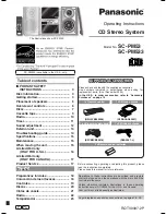 Preview for 1 page of Panasonic RQTV0097-2P Operating Instructions Manual