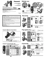 Preview for 1 page of Panasonic RR-QR170 Operating Instructions