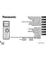 Preview for 1 page of Panasonic RR-US300 Operating Instructions Manual