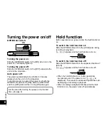 Preview for 8 page of Panasonic RR-US310 Operating Instructions Manual