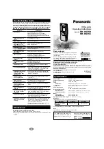Panasonic RR-US350 Operating Instructions Manual preview
