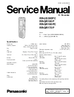 Panasonic RR-US395PC Service Manual preview