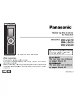 Panasonic RR-US430 Operating Instructions Manual preview