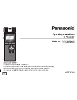 Panasonic RR-XR800 Operating Instructions Manual preview