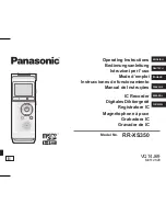 Preview for 1 page of Panasonic RR-XS350 Operating Instructions Manual