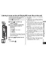 Предварительный просмотр 29 страницы Panasonic RR-XS600 Operating Instructions Manual