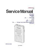 Preview for 1 page of Panasonic RRQR80 - IC RECORDER Service Manual