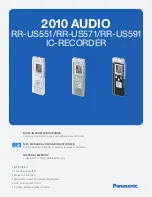 Preview for 1 page of Panasonic RRUS551 - IC RECORDER Specifications