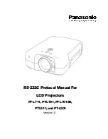 Panasonic RS-232C Protocol Manual предпросмотр