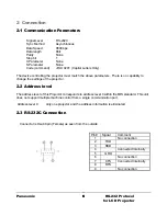 Предварительный просмотр 8 страницы Panasonic RS-232C Protocol Manual