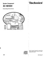 Предварительный просмотр 1 страницы Panasonic RSHD505 - MINI CASSETTE-T Operating Manual