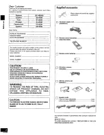 Предварительный просмотр 2 страницы Panasonic RSHD505 - MINI CASSETTE-T Operating Manual