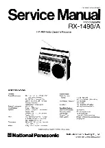 Preview for 1 page of Panasonic RX-1490/A Service Manual