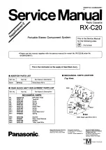 Preview for 24 page of Panasonic RX-C20 Service Manual