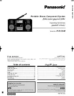 Preview for 1 page of Panasonic RX-CS40 Operating Instructions Manual