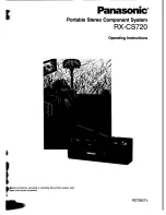 Предварительный просмотр 1 страницы Panasonic RX-CS720 Operating Instructions Manual