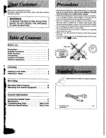 Preview for 2 page of Panasonic RX-CS720 Operating Instructions Manual