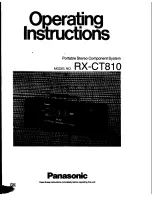 Panasonic RX-CT810 Operating Instructions Manual preview