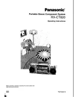 Panasonic RX-CT820 Operating Instructions Manual preview