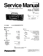 Preview for 1 page of Panasonic RX-CT820 Service Manual